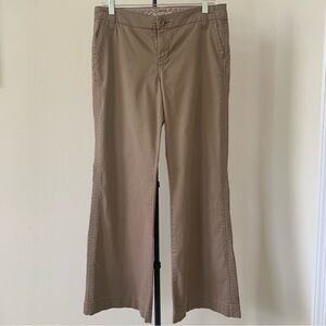 Old Navy Y2K Lowest Rise Tan Flared Pants Size 8